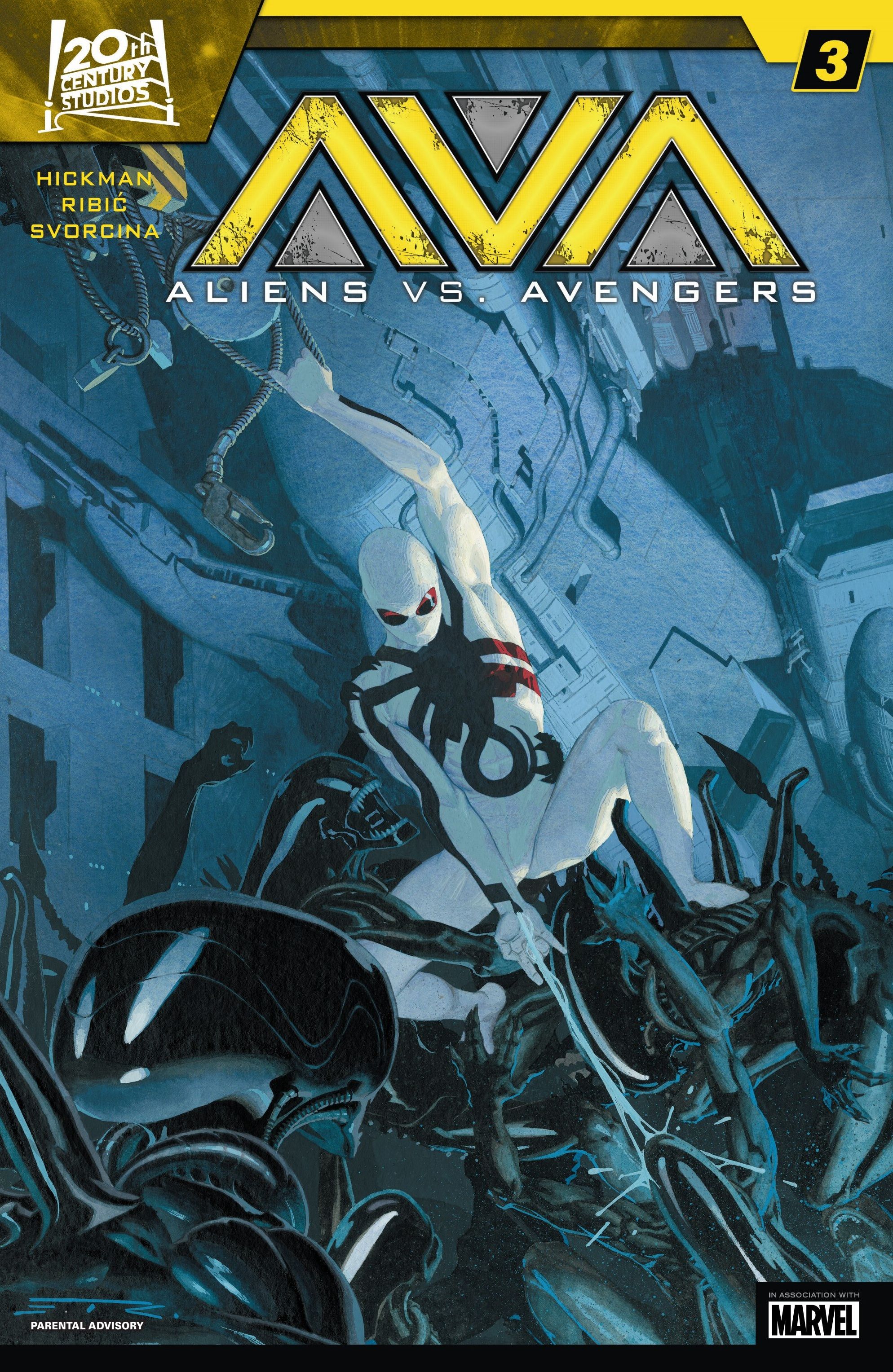 A capa de alienígenas vs. Vingadores #3