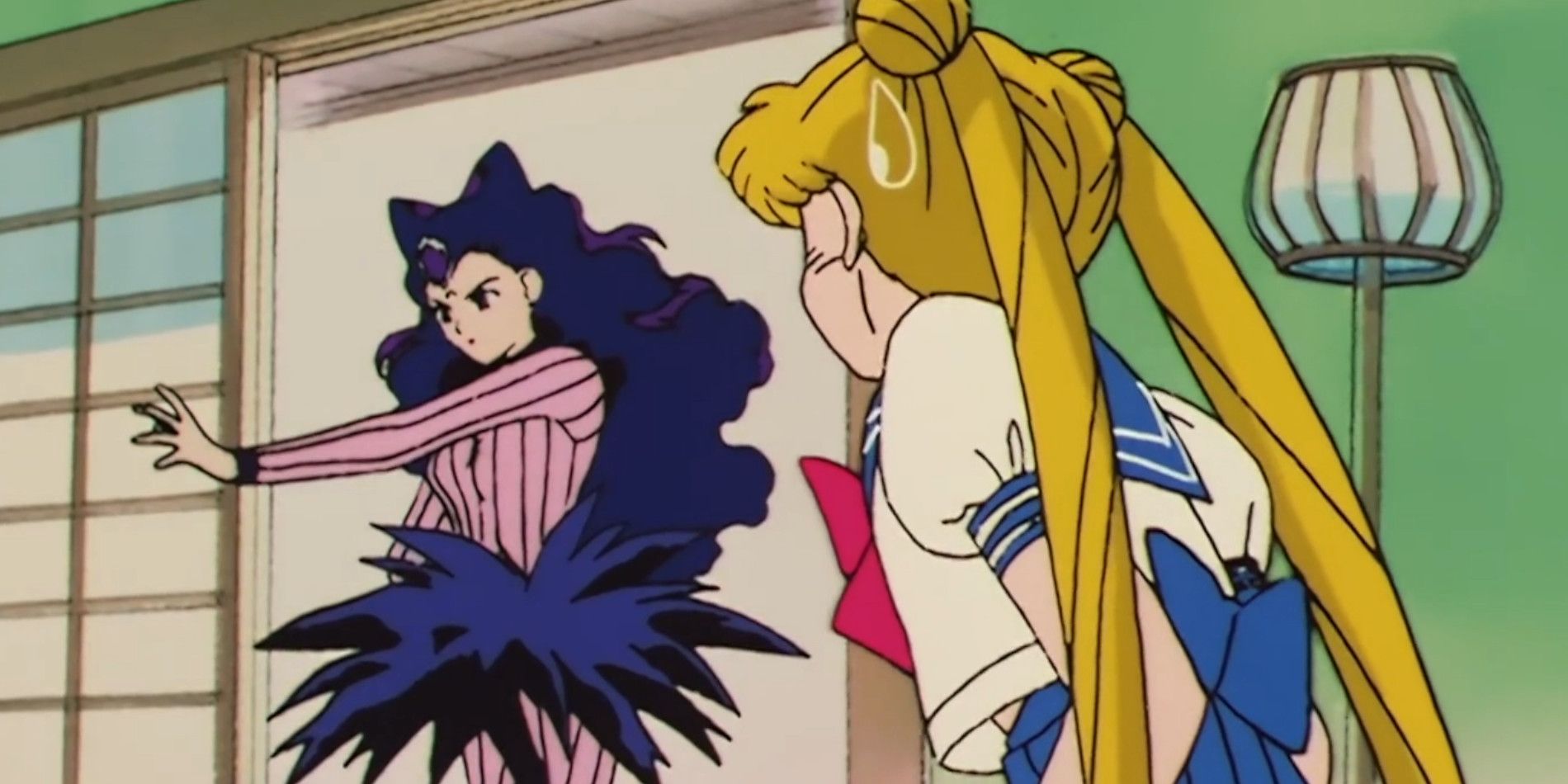 Koan explode no quarto de Rei em "Anjo ou diabo? A garota misteriosa do céu," de Sailor Moon.