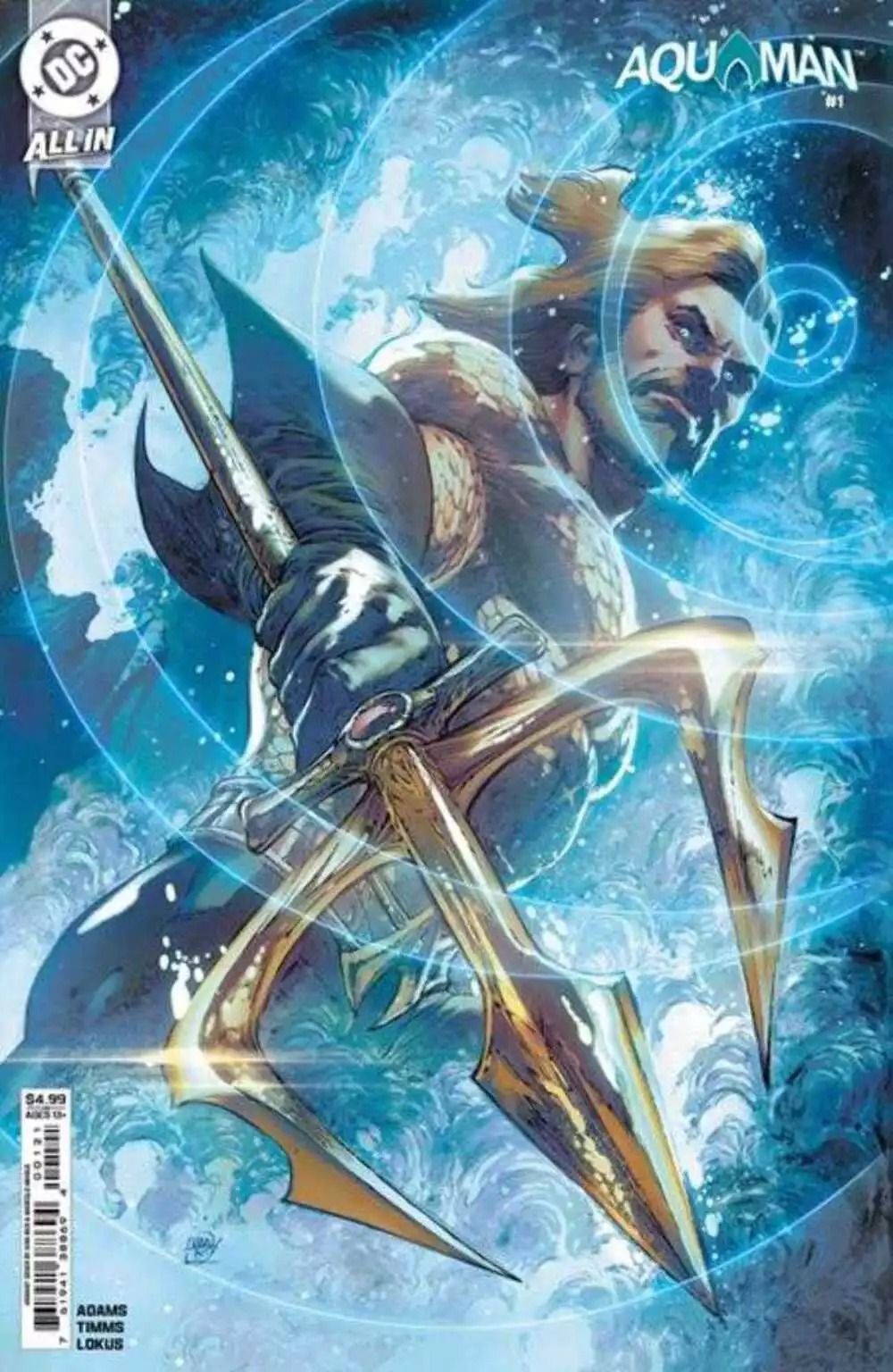 Aquaman #1 için kart stoğu kapağı