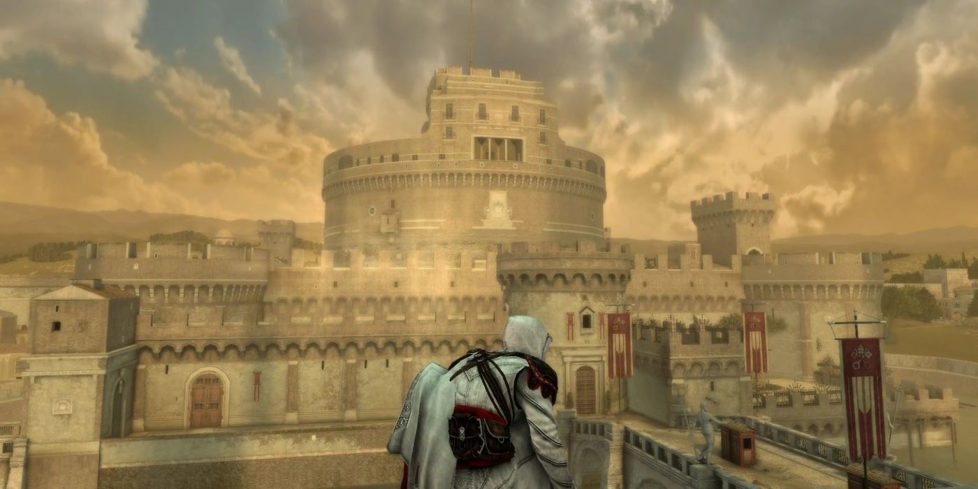 Assassin's Creed Brotherhood ekran görüntüsü Roma'yı gösteriyor