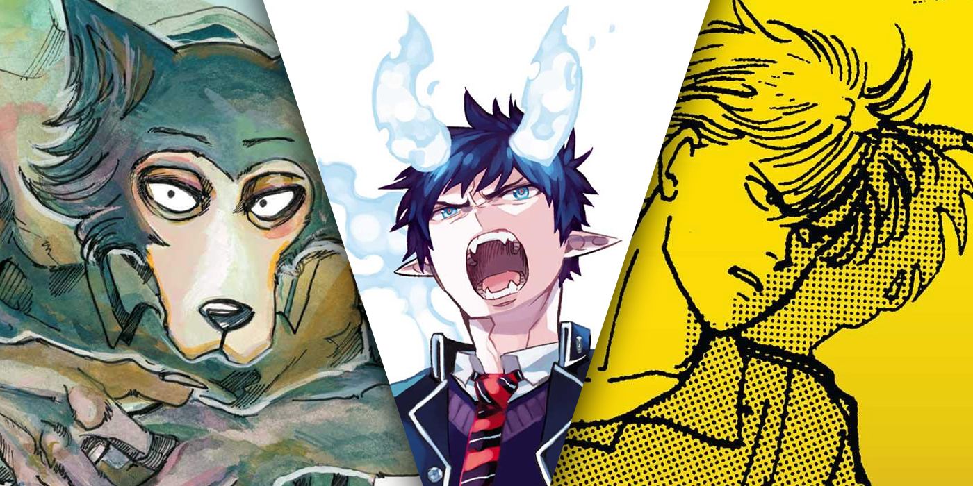 blue exorcist, beastars, banana fish