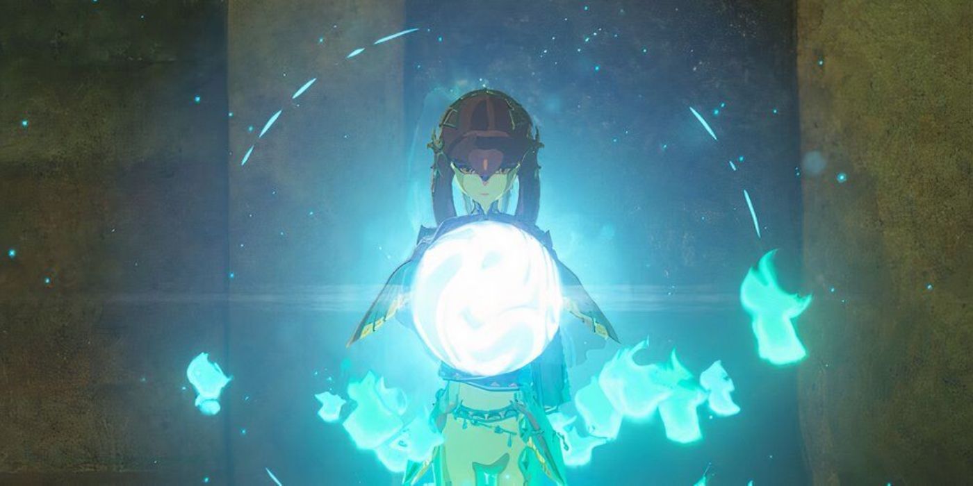 Mipha dá a graça de Link Mipha no Breath of the Wild.