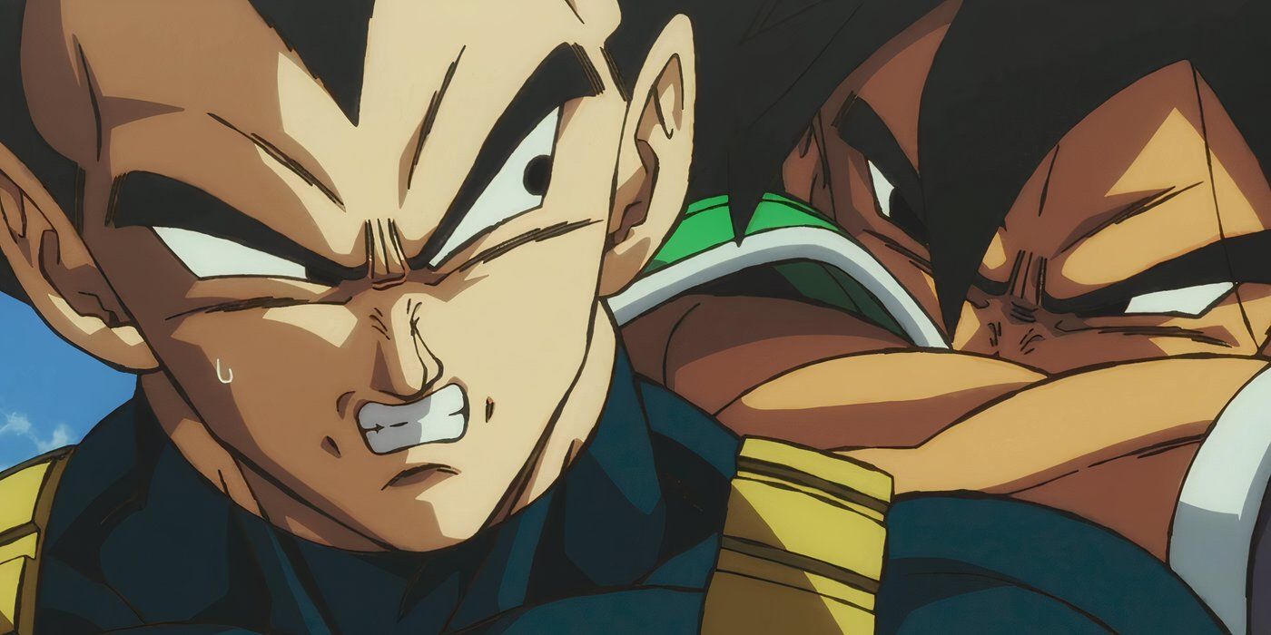 Broly e Vegeta lutando em Dragon Ball Super Broly