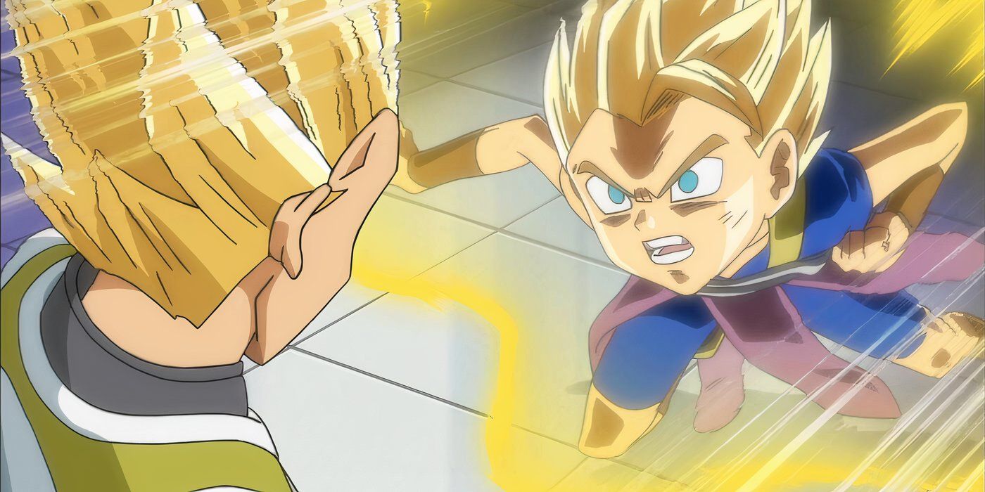 Cabba atacando Vegeta em Dragon Ball Super