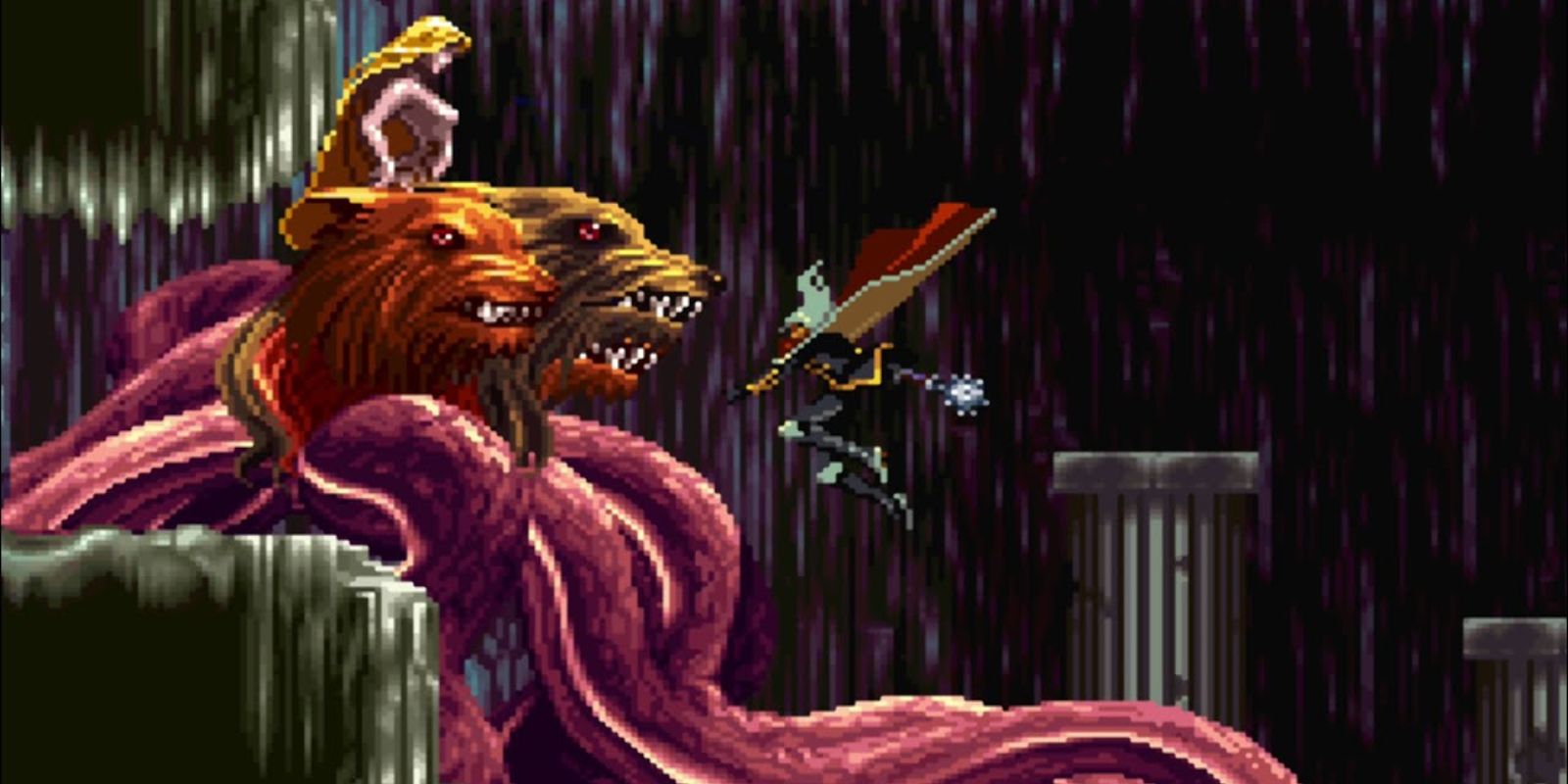 Castlevania Symphony of the Night Scylla boss Battle in caverns