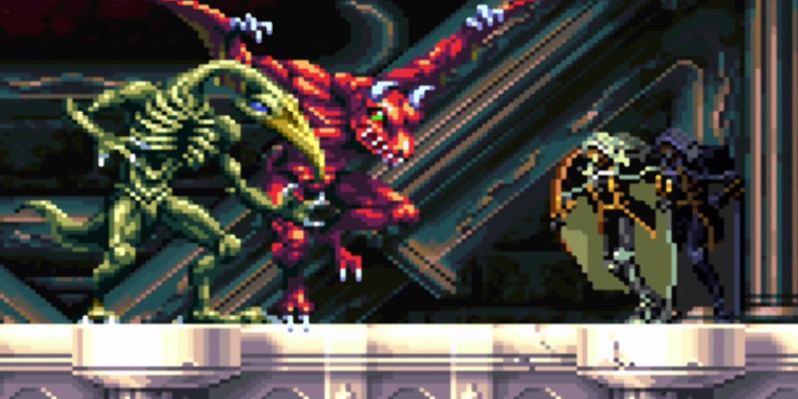 Castlevania Symphony of the Night Slogra and Gaibon boss battle