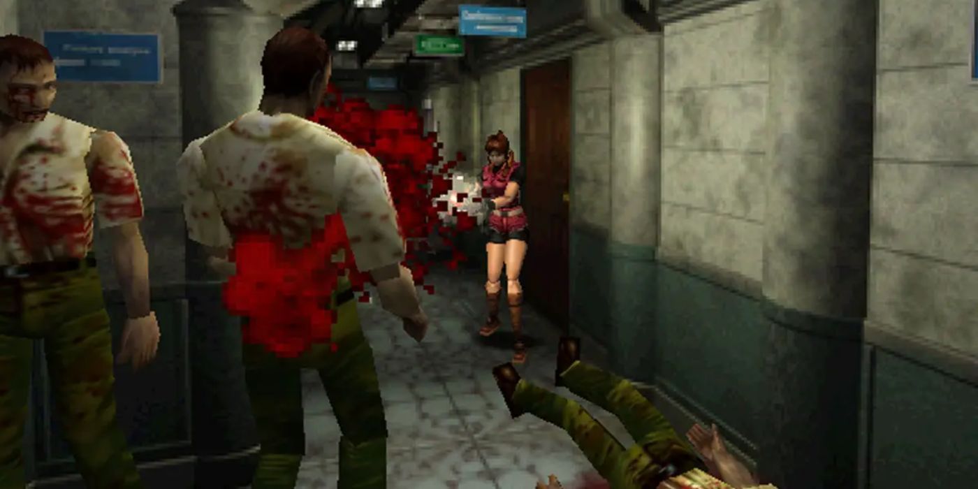 Claire, Resident Evil 2'de Zombies'i vuruyor