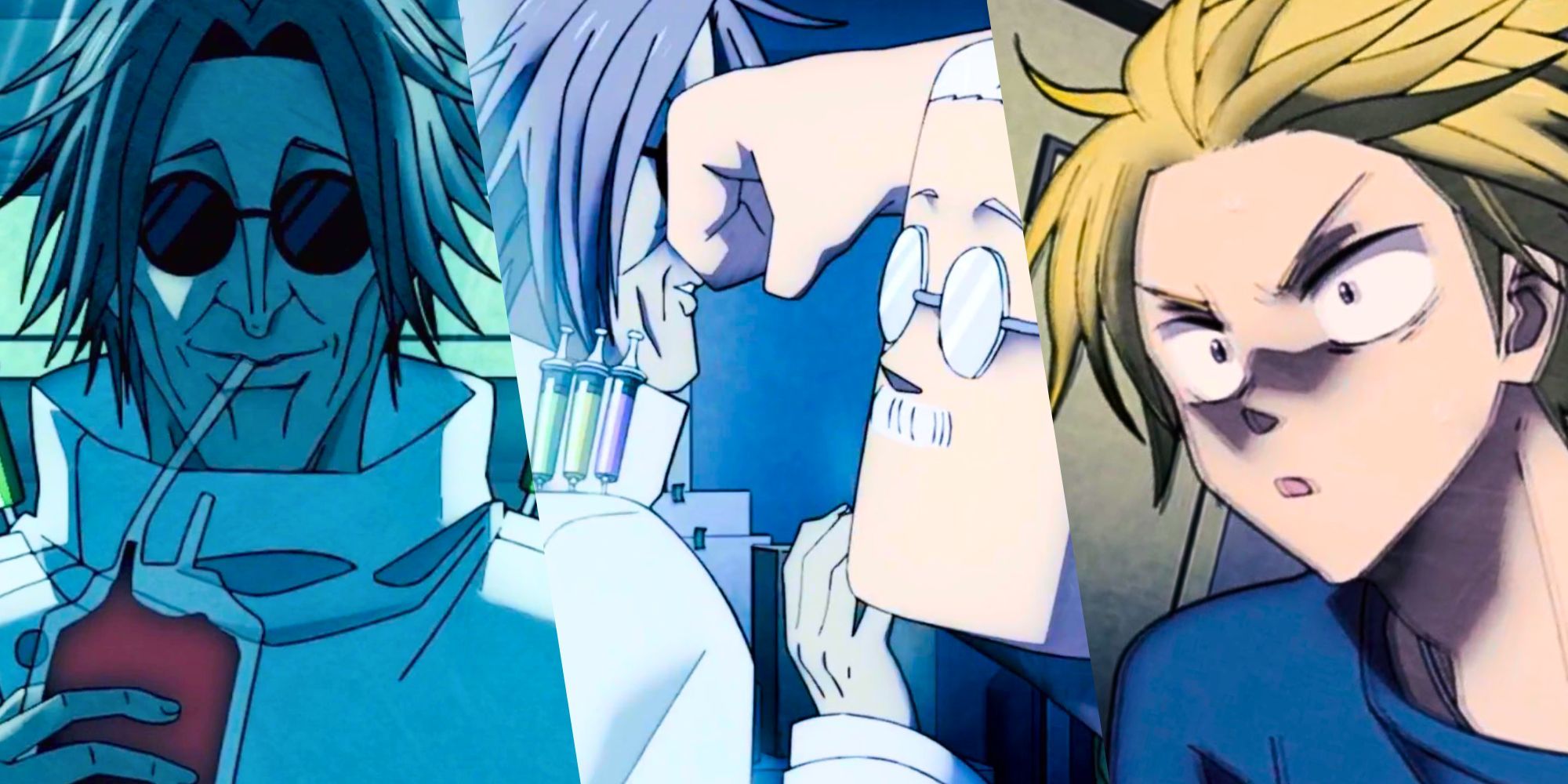 Imagem personalizada de Mad Horiguchi, Sakamoto, socando Mad Horiguchi e Shin sendo nocauteados em Sakamoto Days 