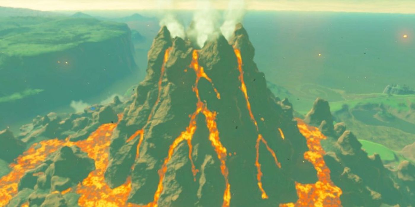 Death Mountain in the Legend of Zelda: Breath of the Wild.