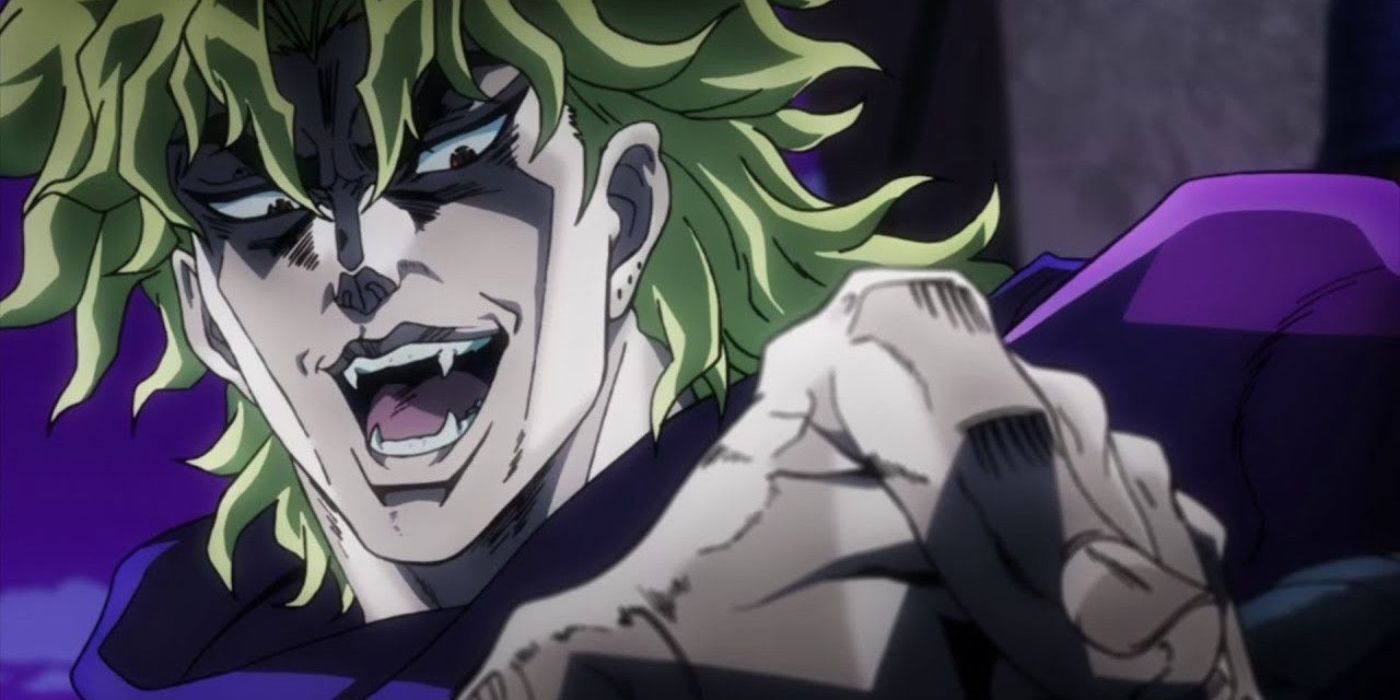 Dio Brando is using Vampire Status in JoJo's Bizarre Adventure's Phantom Blood arc.