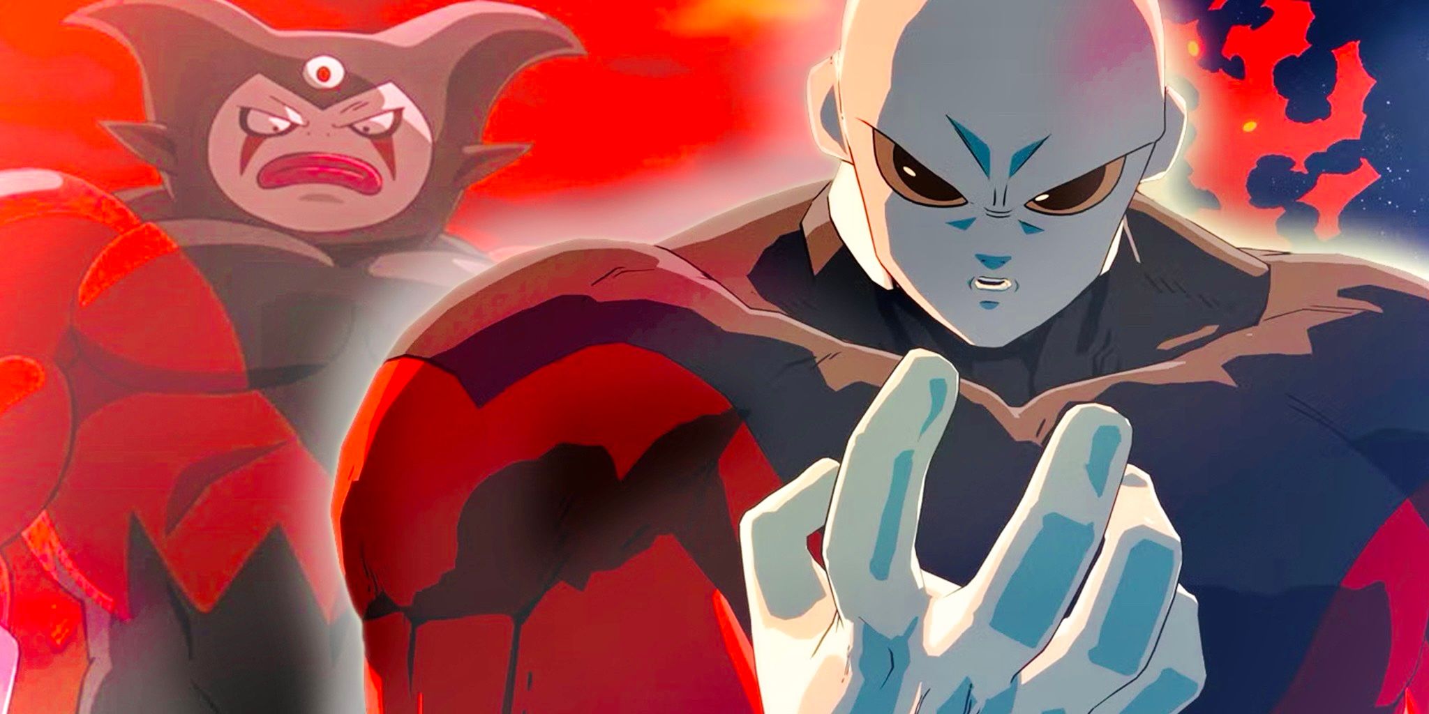 Jiren prepares to fight with Demon King Gomah in Dragon Ball DAIMA and Super