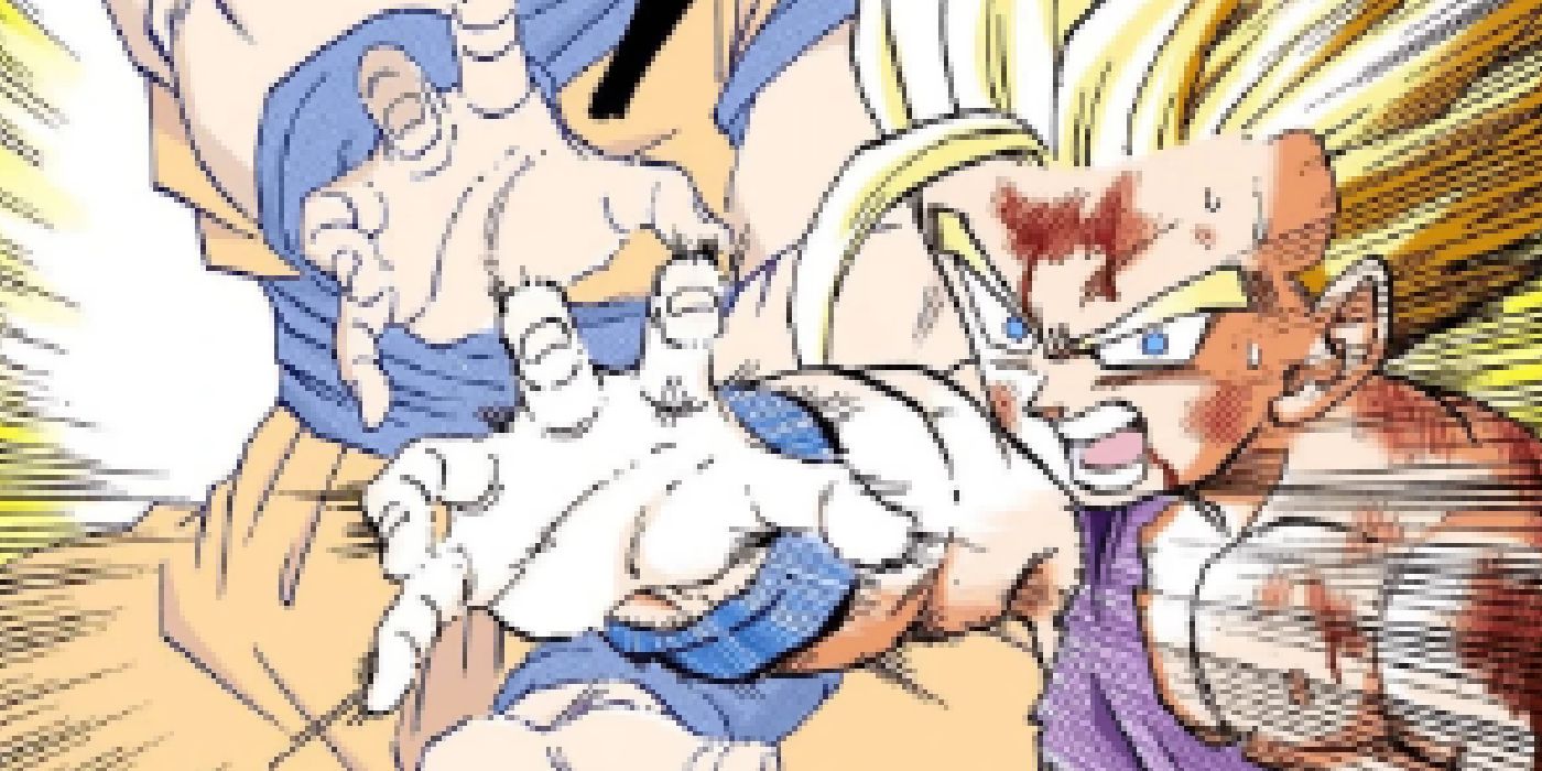 Gohan, Dragon Ball Manga'da baba oğlu Kamehameha ile hücreyi yok ediyor