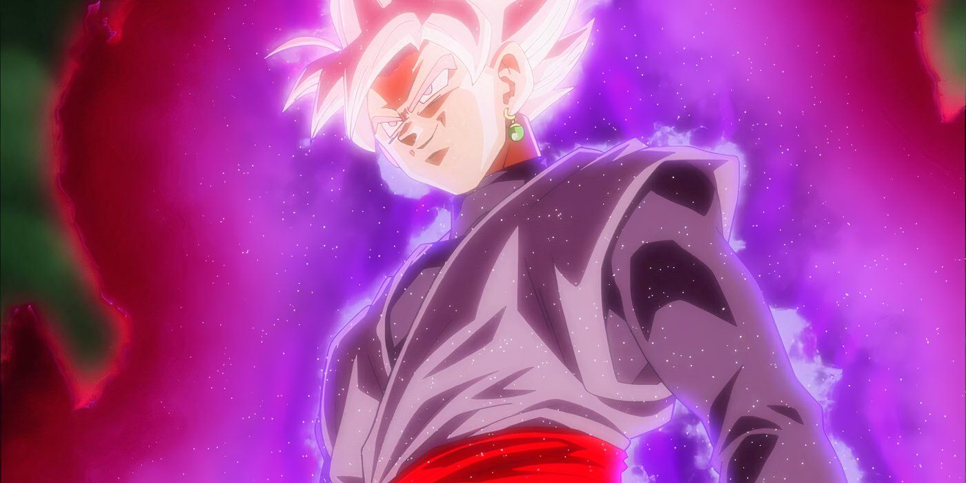 Goku Black transforms into Super Saiyan Rose in Dragon Ball Super.