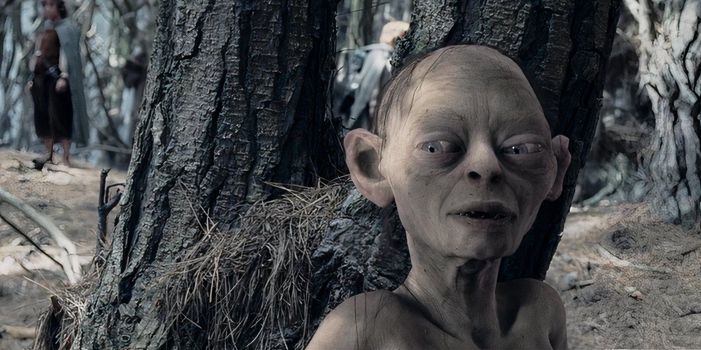 Gollum at the end of The Lord of the Rings The Two Towers