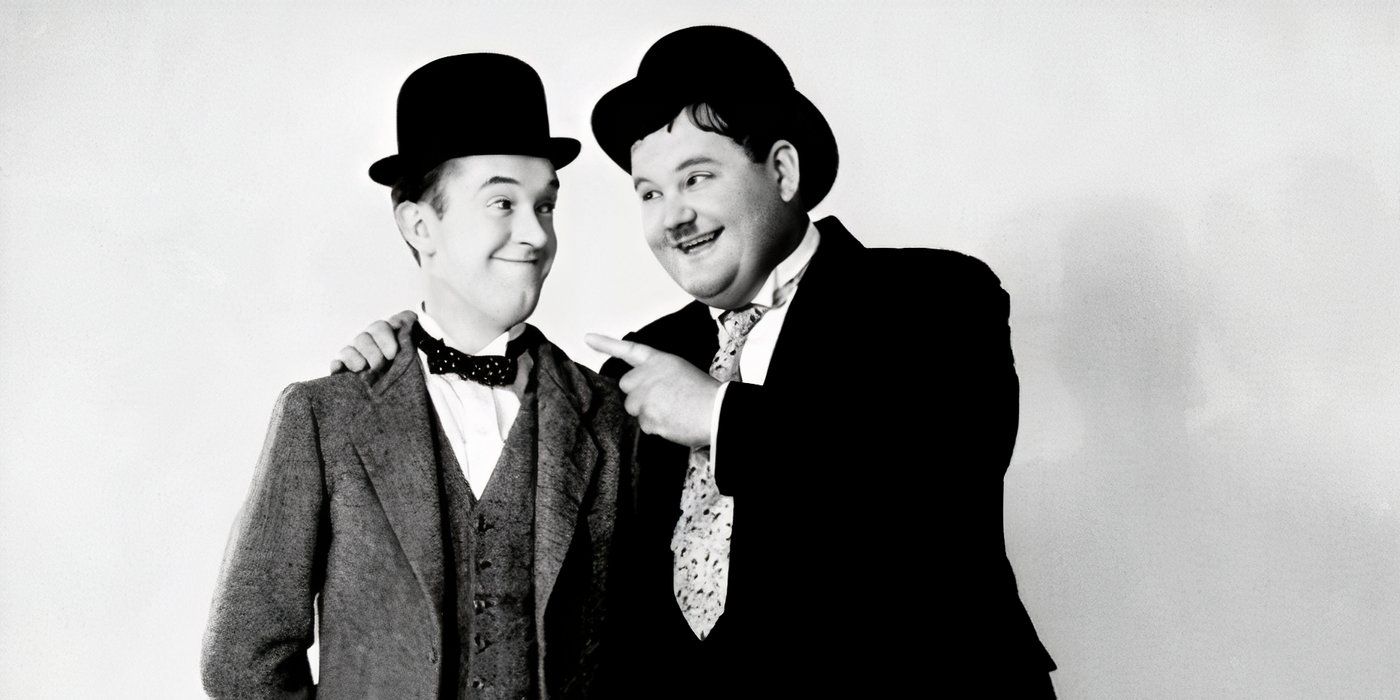 Laurel e Hardy posando