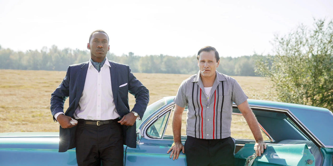 Mahershala Ali e Viggo Mortensen no Livro Verde