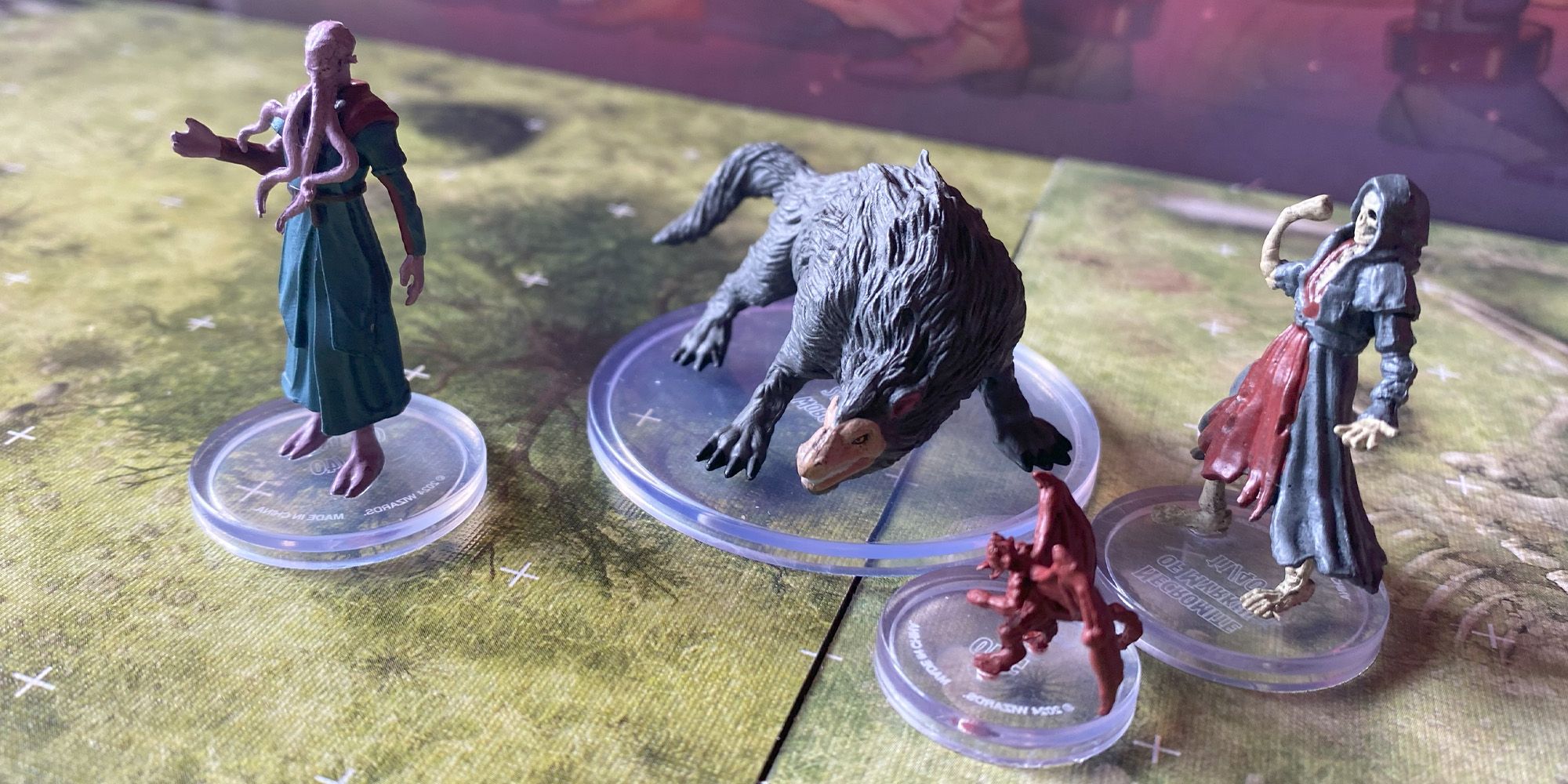 Mindflayer, Warg, Imp e Necromite de Wizkids Baldur's Gate Adventures