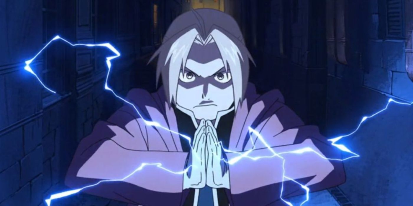 Edward Elric performs Alchemy without a Transmutation Circle in Fullmetal Alchemist: Brotherhood.