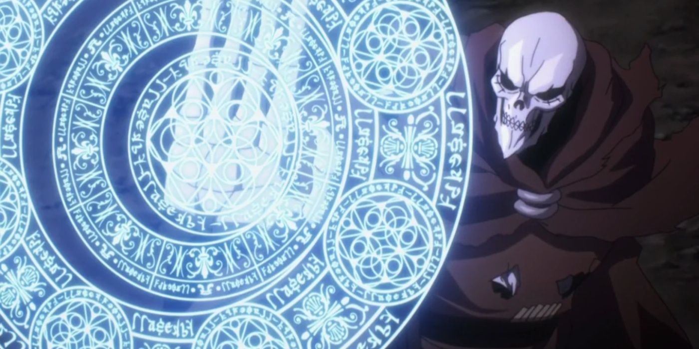 Ainz Ooal Gown creating a Magic Circle in the Overlord anime