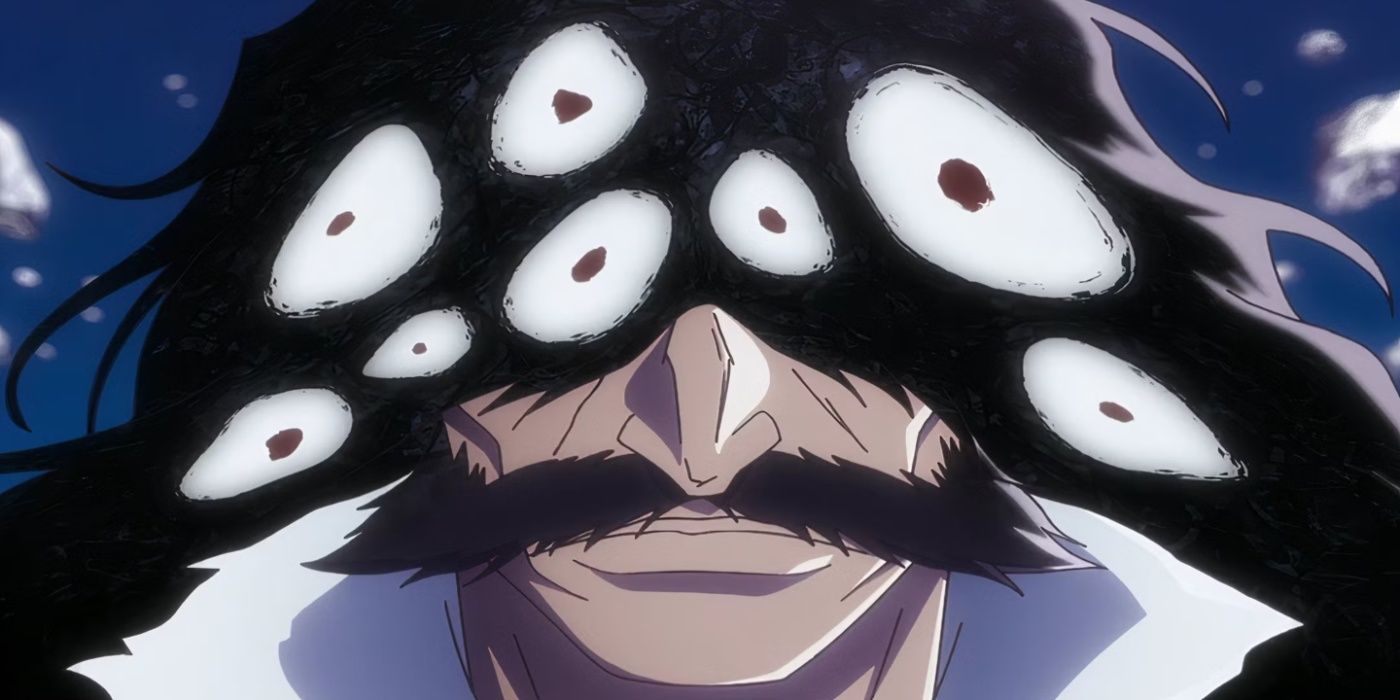 Yhwach'ın karanlığı ve yüzünün üzerinde çok fazla göz var.