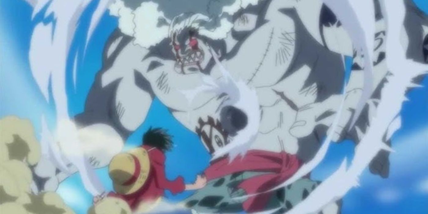 Hody Jones gets punched by Luffy's Haki in One Piece