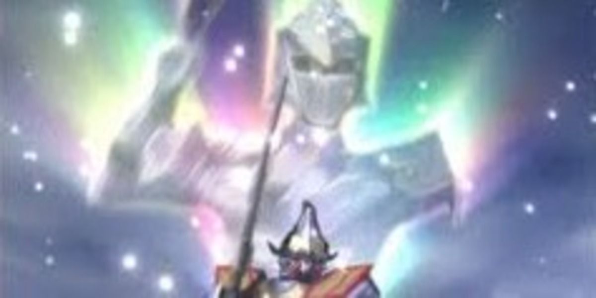 Power Rangers Mystic Force'dan Titan Megazord'un üstünde Udonna