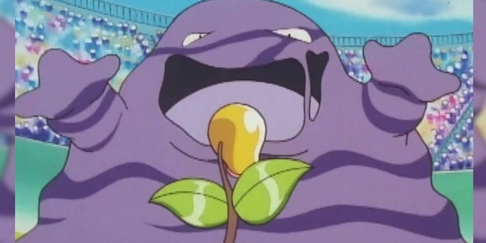 Muk, savaş alanındaki bir Bellsprout için heyecanlı