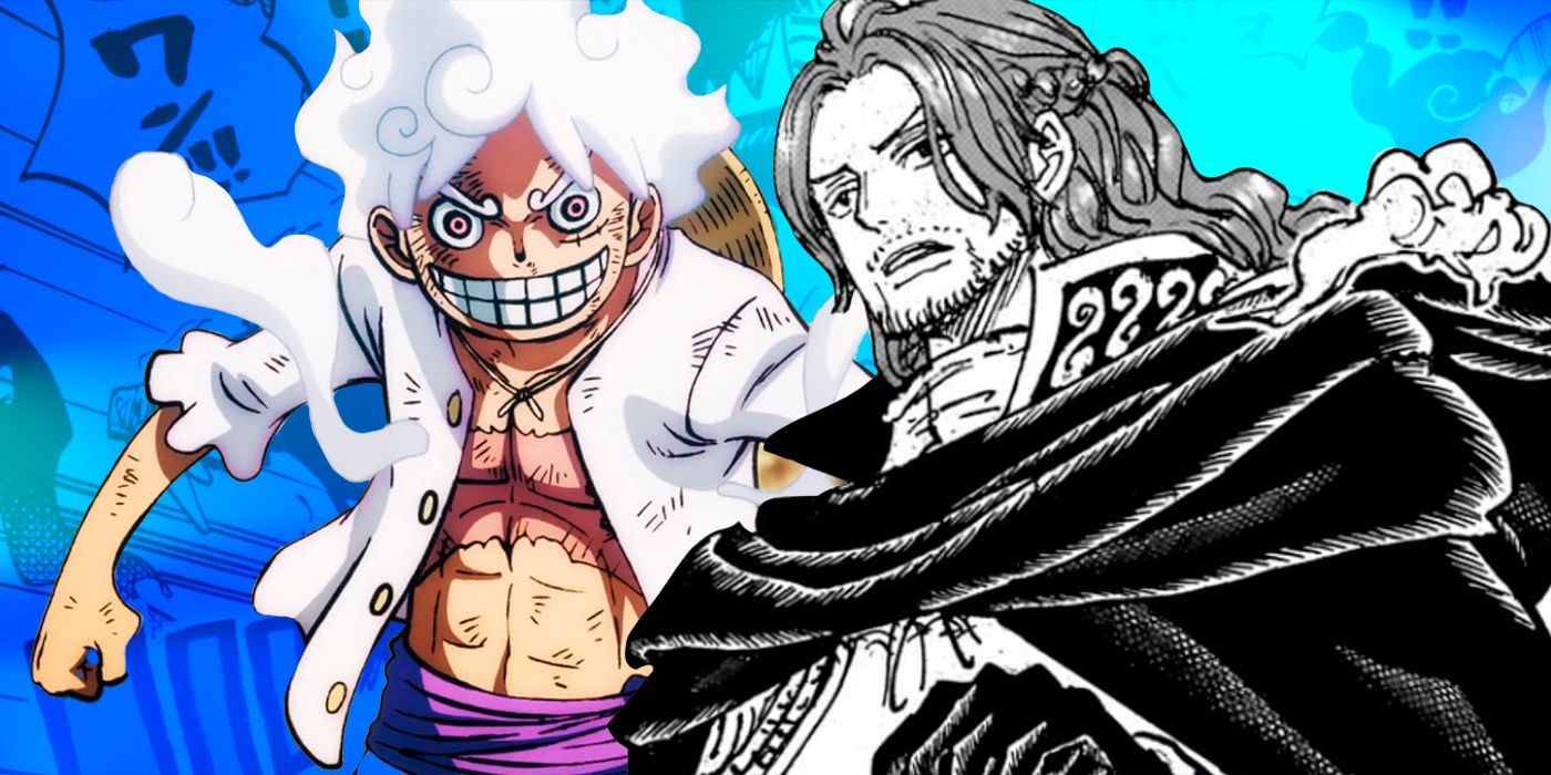 Luffy usando o Gear 5, o mangá de Shamrock de uma peça