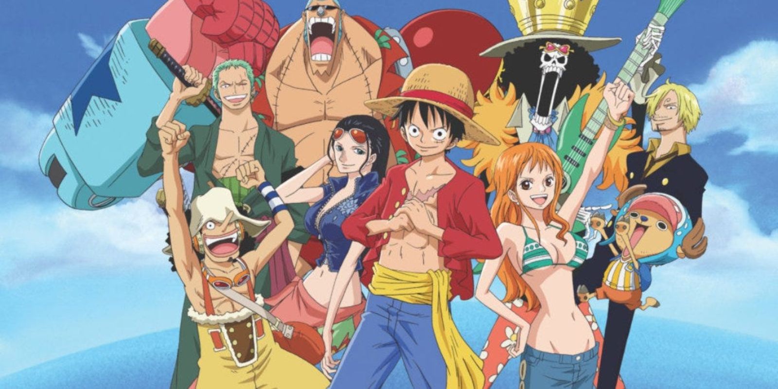 One Piece Luffy ve Mürettebat poz 