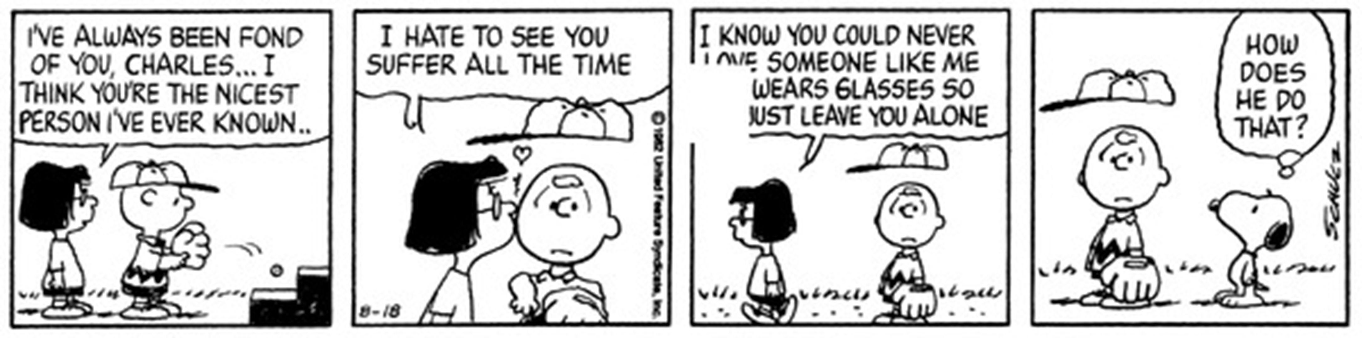 Marcie bacia Charlie Brown