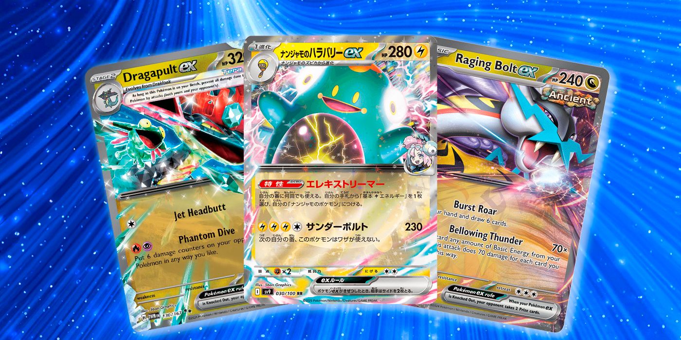 Dragapapult ex, raging bolt ex e ono bellibolt