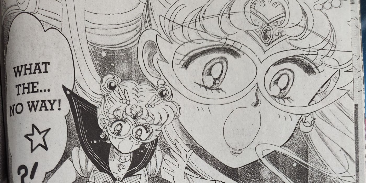 Sailor Moon se transformando pela primeira vez no bonito mangá Guardian Sailor Moon.