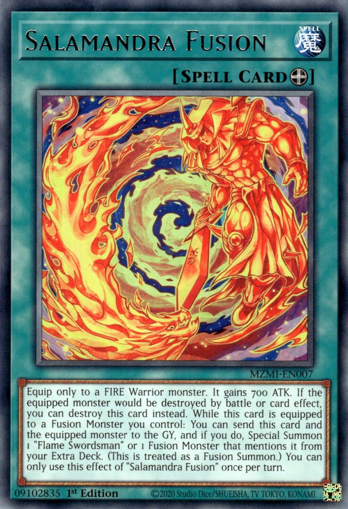 Salamandra Fusion en Yu-Gi-Oh! TCG/OCG.