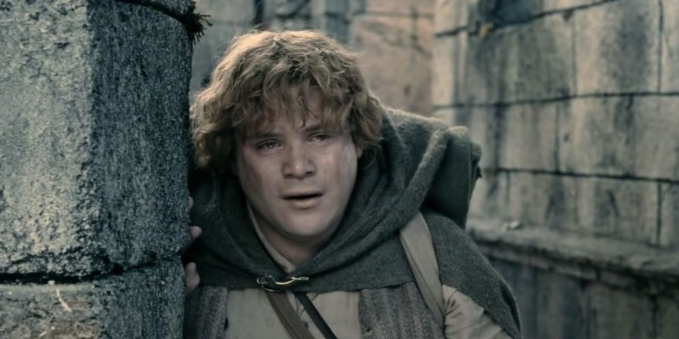 Samwise Gamgee (Sean Astin) konuşmasını Yüzüklerin Efendisi: İki Kulenin sonunda yapıyor