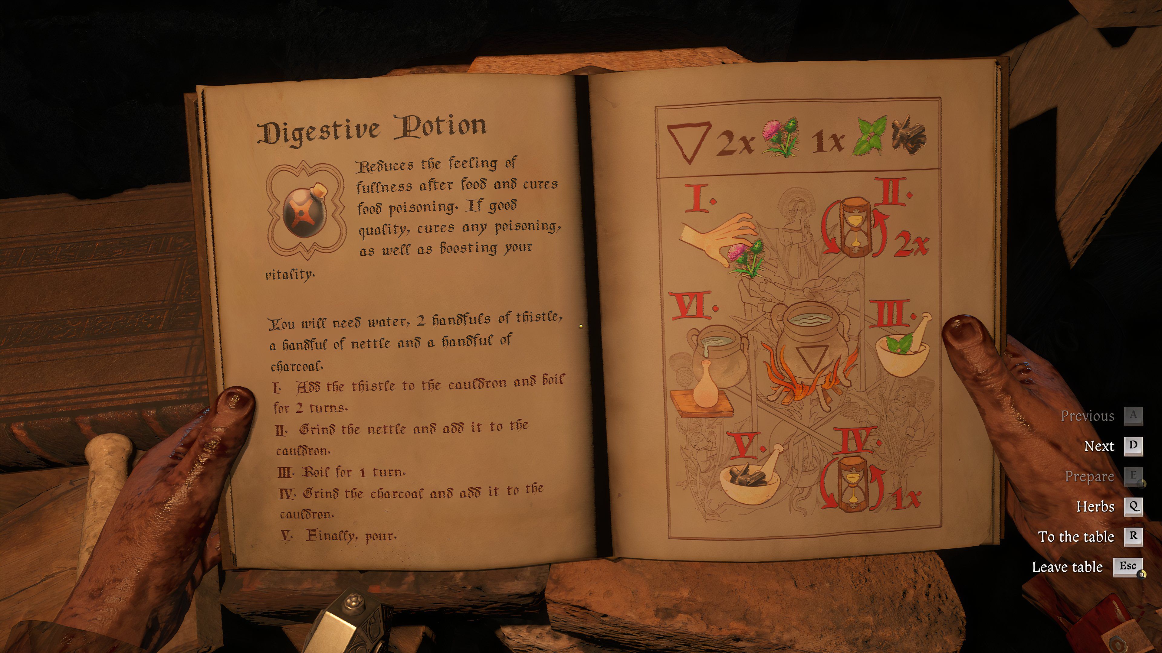 Digestive Potion Recipe from Kingdom Come: Deliverance 2