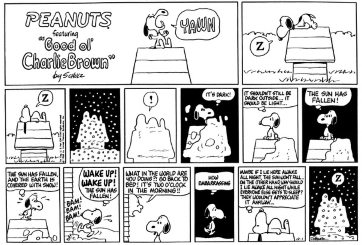 Snoopy Wakes Charlie Brown Again in Peanuts