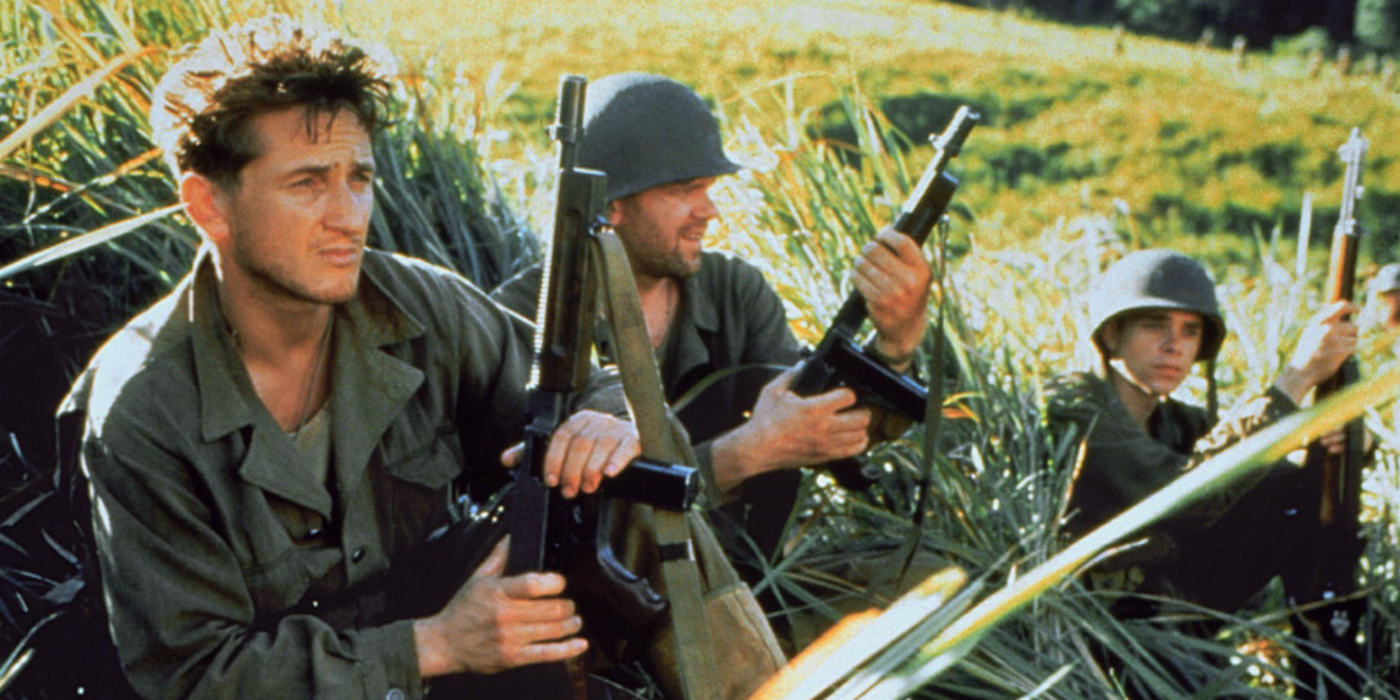 Sean Penn and Soldiers in the Thin Red Line