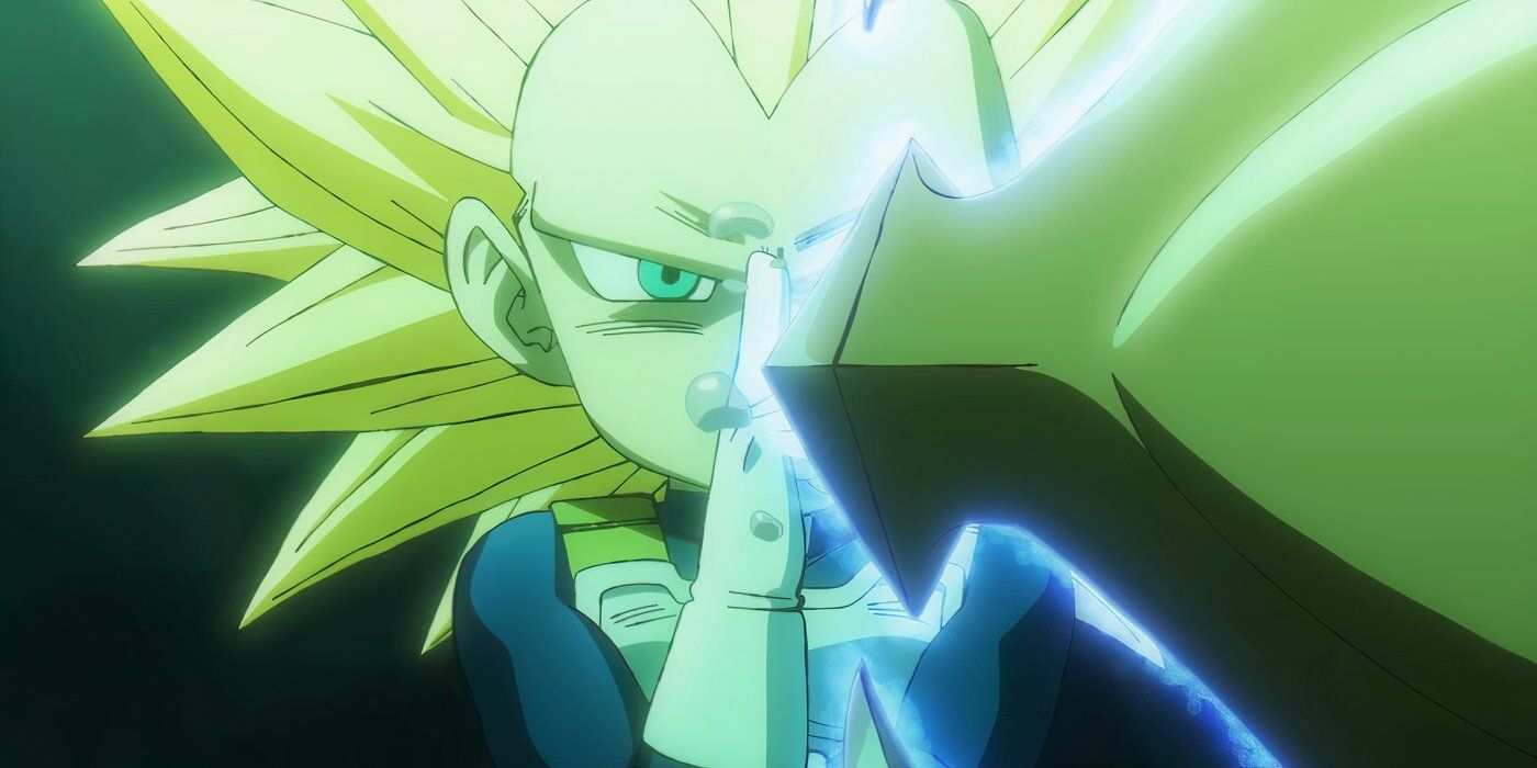 Super Saiyan 3 Vegeta impede o ataque de Tamagami número dois em Dragon Ball Daima.