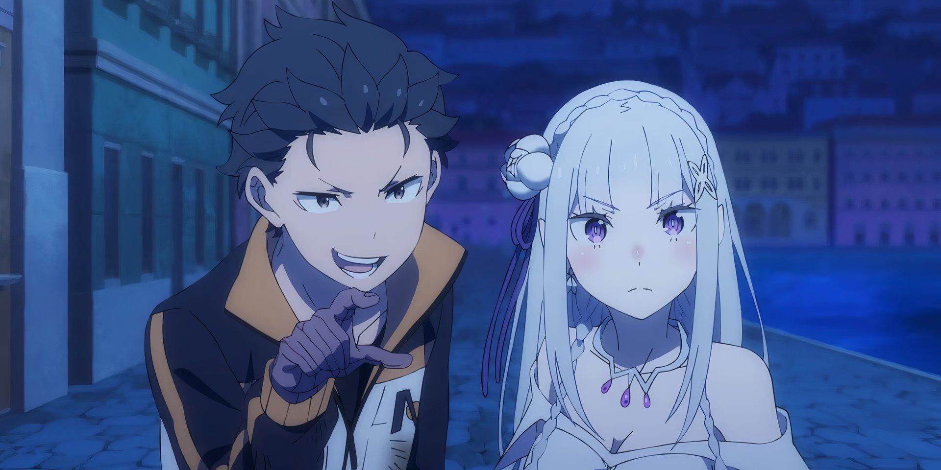 Subaru e Emilia lutam juntos em Re Zero Temporada 3 Episódio 10