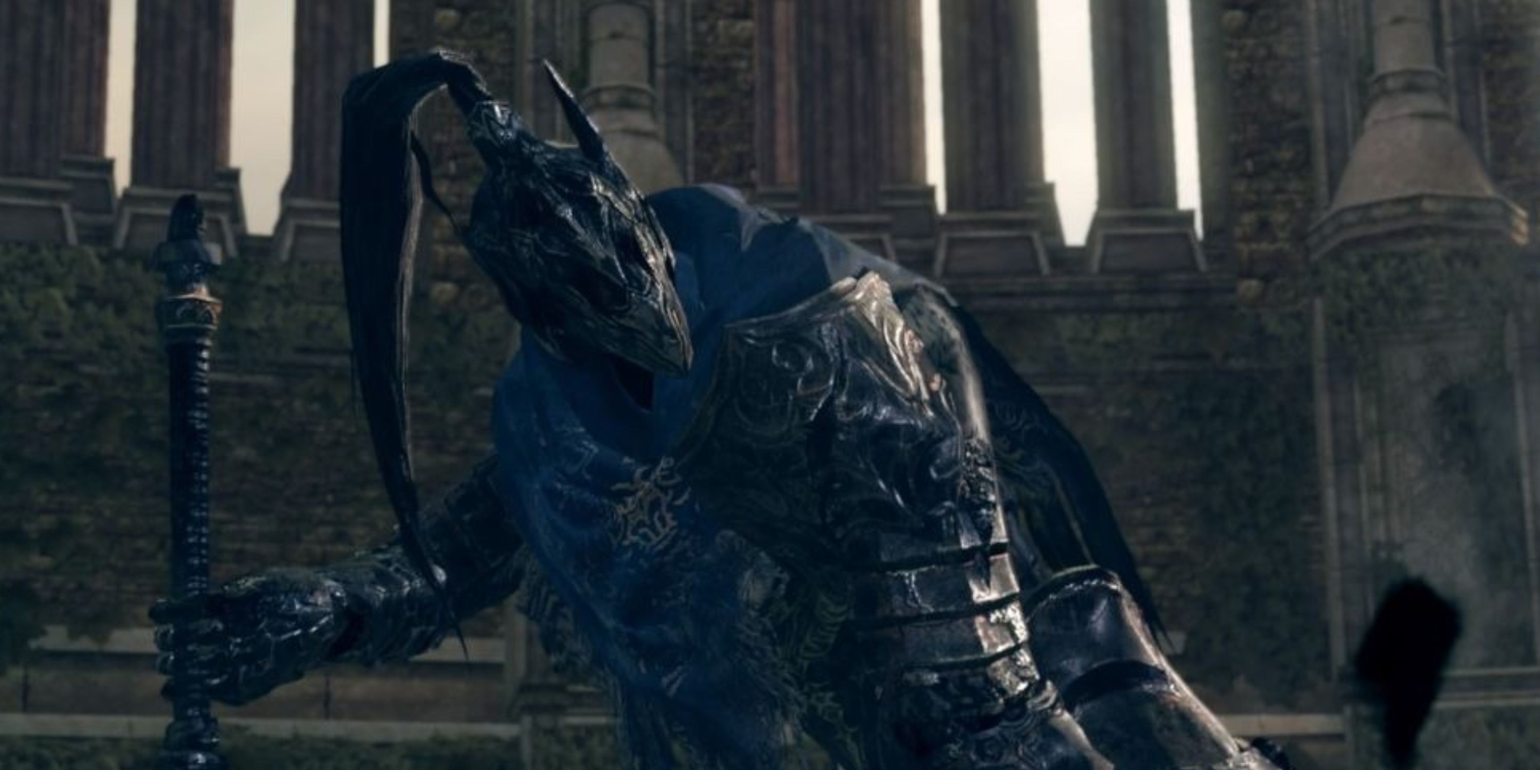 A cena introdutória para Artorias The Abyswalker Boss Fight in Dark Souls Artorias of the Abyss DLC.