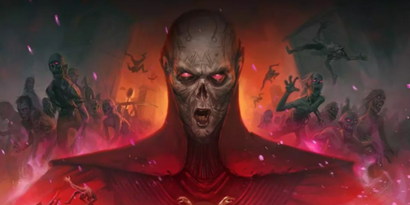 The Red Wizard is prominently featured in front of the undead on the cover of Dungeons and Dragons' Hold Back the Dead.