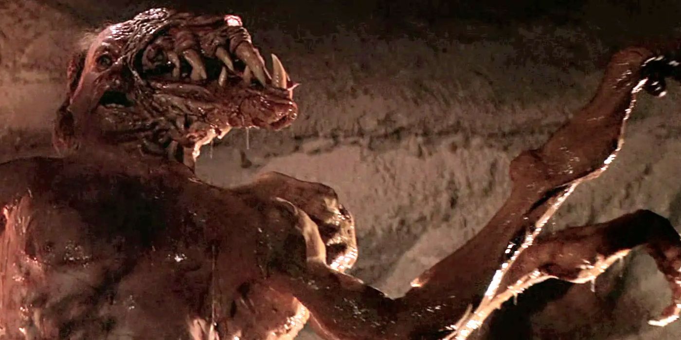 The alien thing transforming from the movie The Thing (1982)