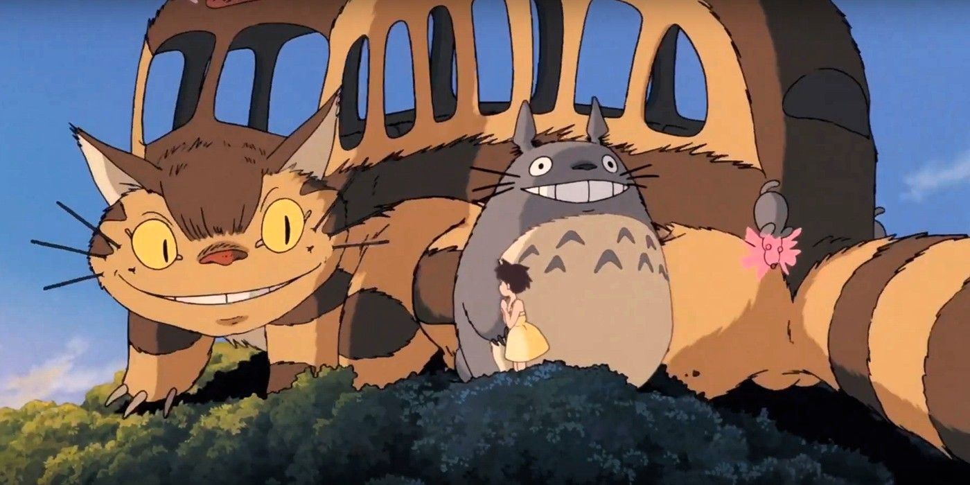 Studio Ghibli's My Neighbor Totoro with Totoro, Catbus and Satsuki