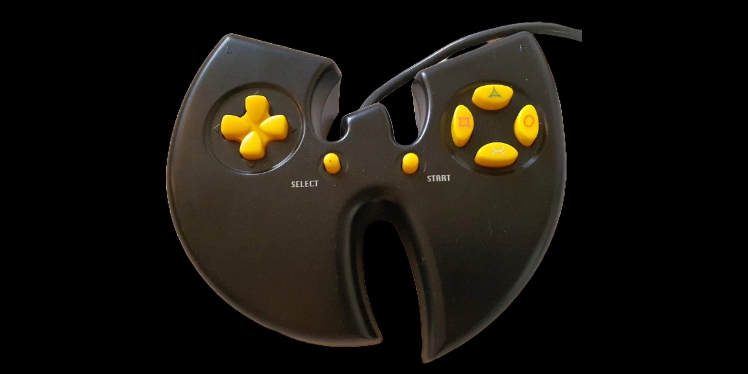 Video Game controller in the shape of Wu-Tang Clan Logo