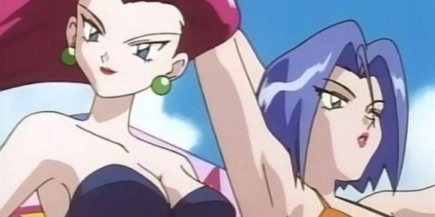 Jessie ve James, Pokémon anime'de bikinilerde.