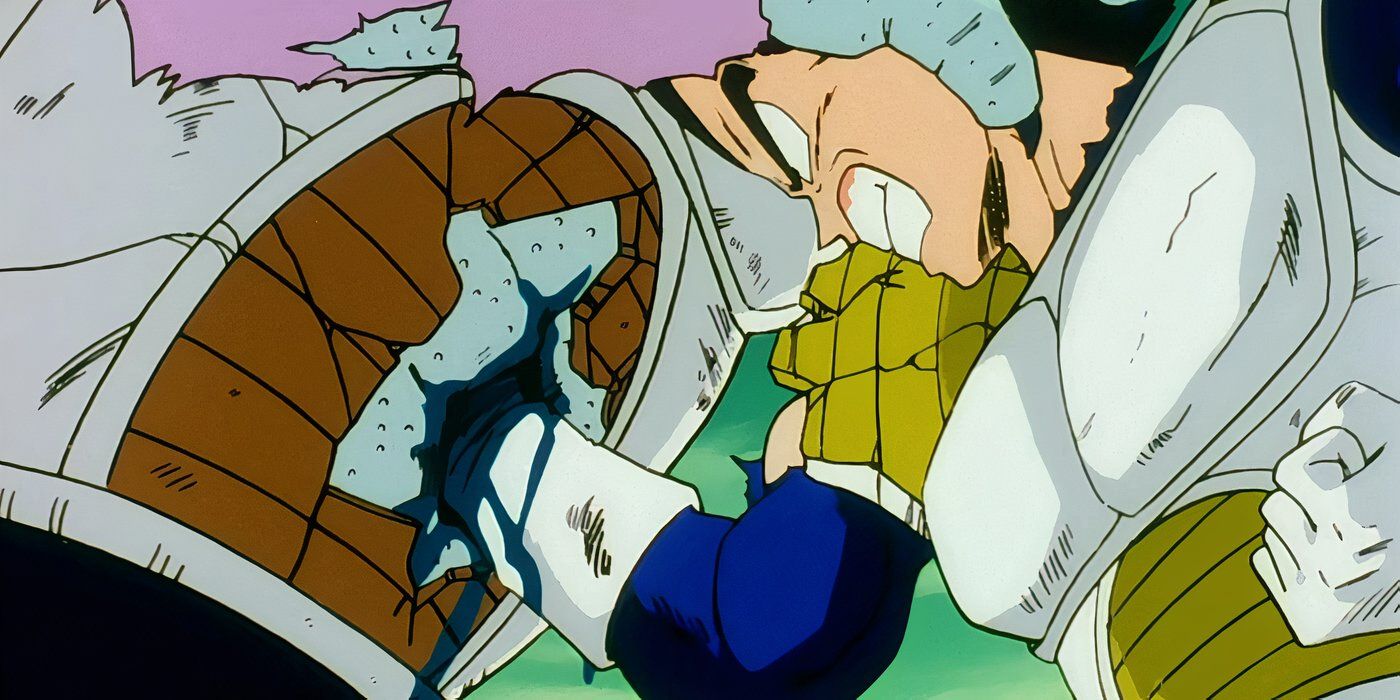 Vegeta matando Zarbon em Dragon Ball Z