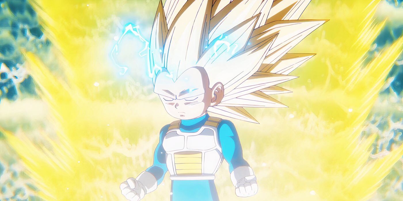 Vegeta (Mini) becomes Super Saiyan 3 in Dragon Ball DAIMA.