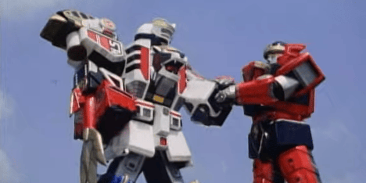 Mighty Morphin 'Power Rangers'dan White Tiger Megazord ve Red Dragon Thunderzord