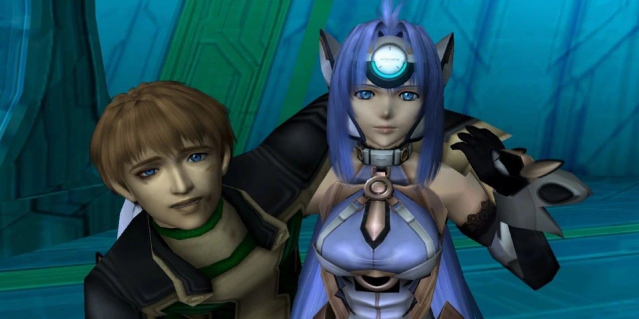 Uma cena de Xenosaga: Pied Piper