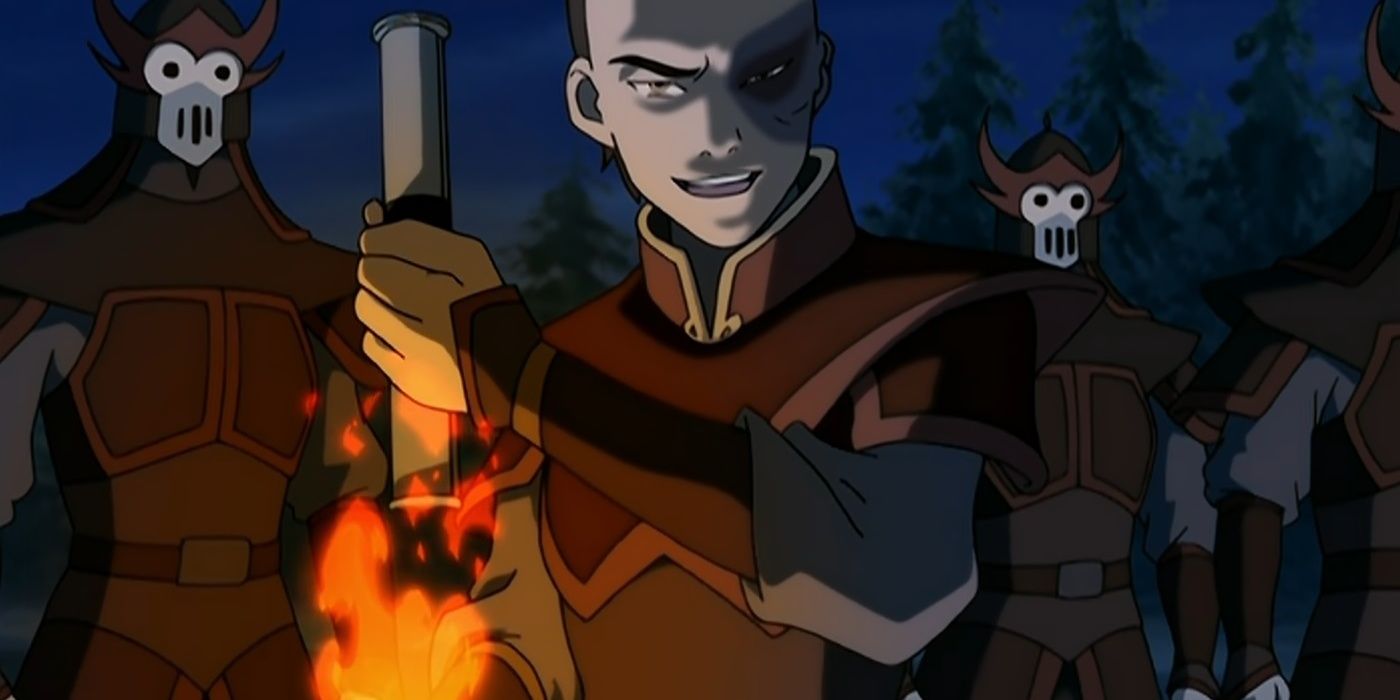 Zuko, Avatar'da bir parşömen yakmaya hazırlanıyor: Son Airbender